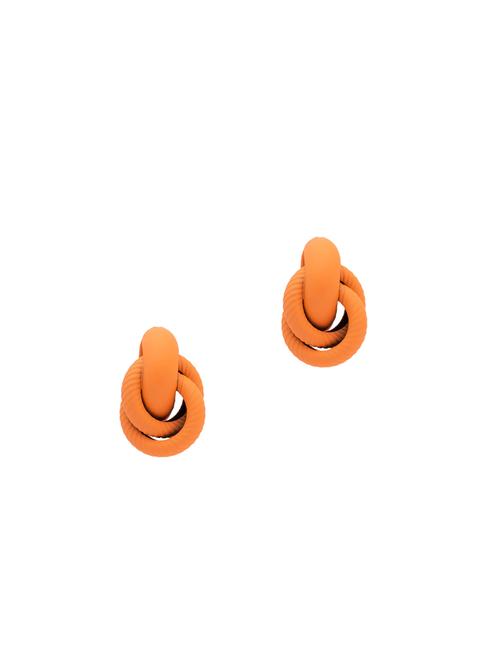 orange metal studs earring - 17241422 - Very Small Image - 1