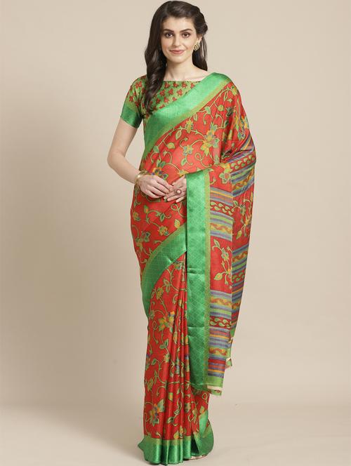 floral printed saree - 17241583 - Very Small Image - 1