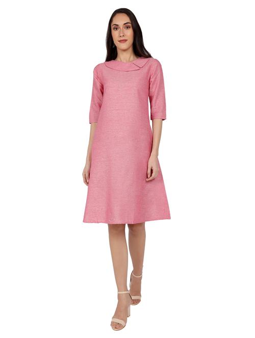 round neck a-line dress - 17241759 - Very Small Image - 1