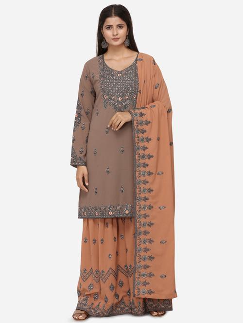 embellished kurta sharara set - 17241789 - Very Small Image - 1