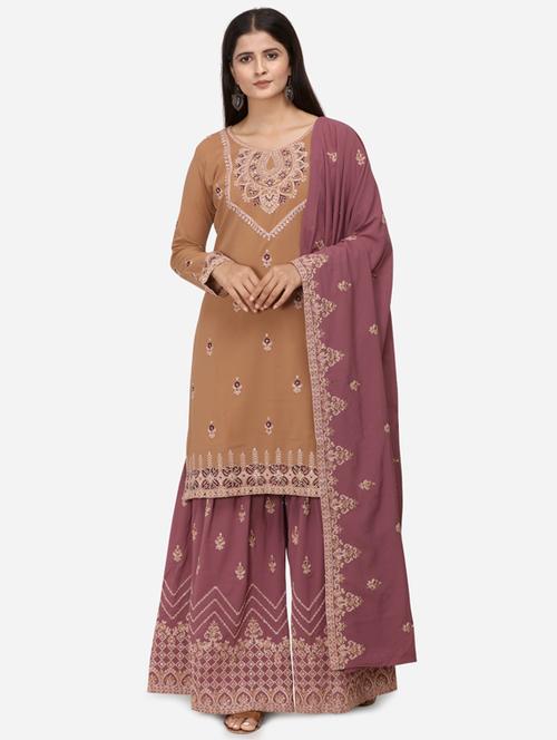 embellished kurta sharara set - 17241795 - Very Small Image - 1