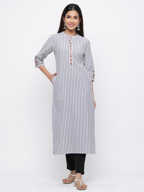 striped kurta pant set - 17241847 - Very Small Image - 1