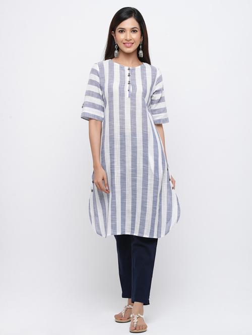 striped kurta pant set - 17241854 - Very Small Image - 1