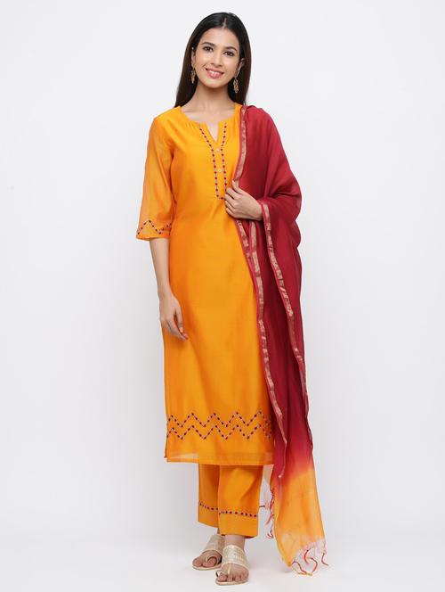 embroidered kurta pant set - 17241871 - Very Small Image - 1