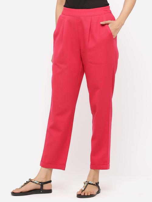 mid rise flat front trousers - 17241915 - Very Small Image - 1
