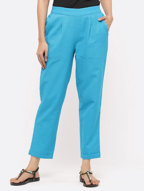 mid rise flat front trousers - 17241917 - Very Small Image - 1