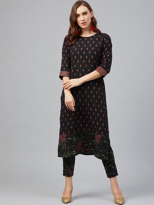 paisley kurta pant set - 17242238 - Very Small Image - 1