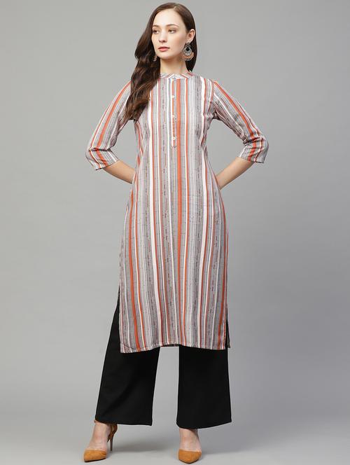striped kurta palazzo set - 17242244 - Very Small Image - 1