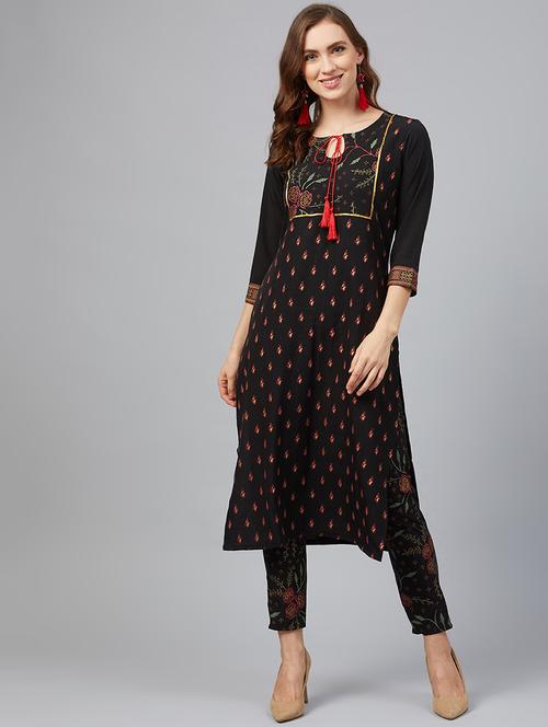 floral kurta pant set - 17242247 - Very Small Image - 1