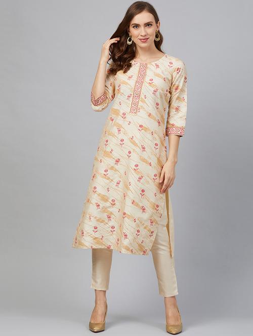 floral kurta pant set - 17242250 - Very Small Image - 1