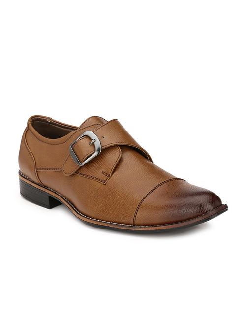 tan slip on monk straps - 17242429 - Very Small Image - 1