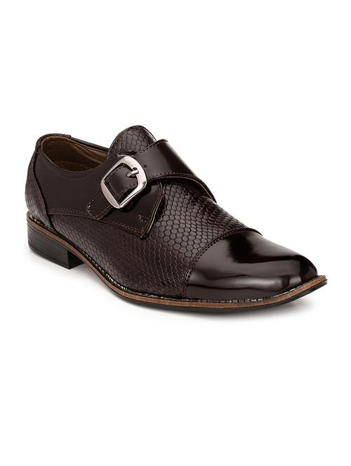 brown slip on monk straps - 17242433 - Very Small Image - 1