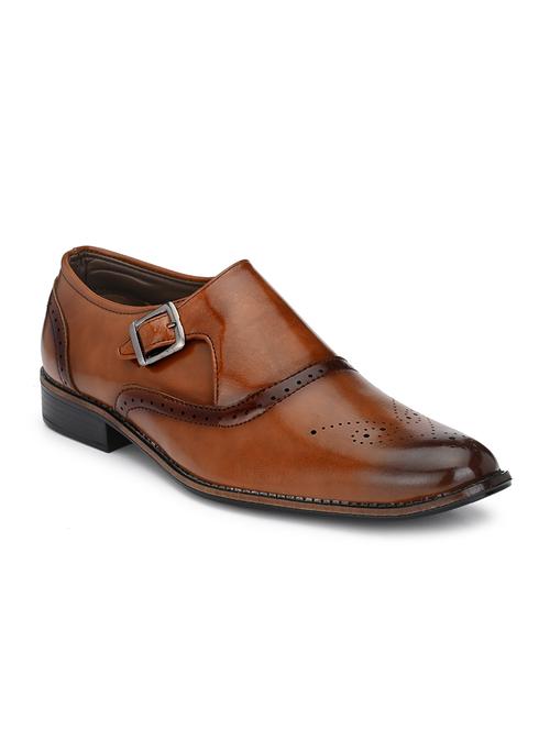 tan slip on monk straps - 17242508 - Very Small Image - 1