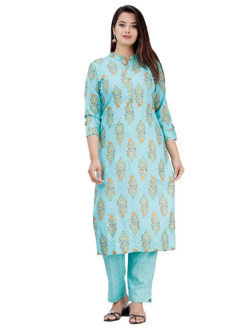 floral kurta pant set - 17242793 - Very Small Image - 1