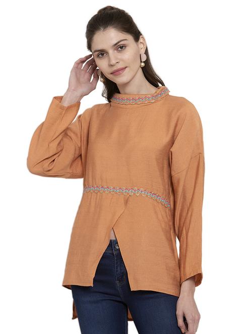 mock neck high low top - 17243154 - Very Small Image - 1