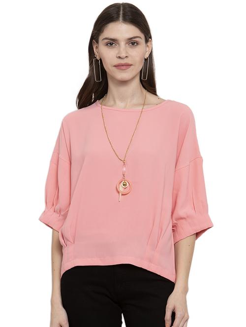 drop shoulder solid top - 17243157 - Very Small Image - 1