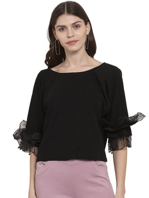 twist detail bell sleeved top - 17243159 - Very Small Image - 1
