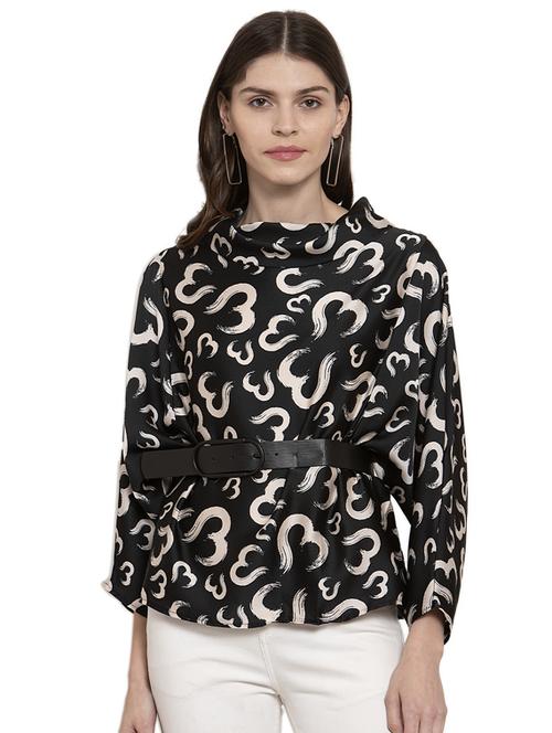 round neck belted top - 17243169 - Very Small Image - 1