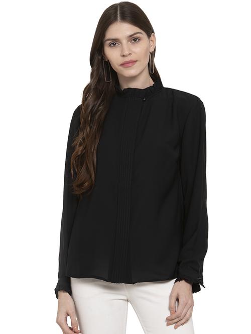 concealed placket solid shirt - 17243202 - Very Small Image - 1