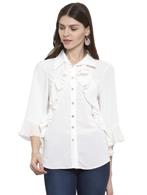 frill detail shirt - 17243205 - Very Small Image - 1