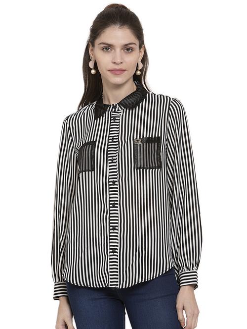 long sleeves striped shirt - 17243208 - Very Small Image - 1