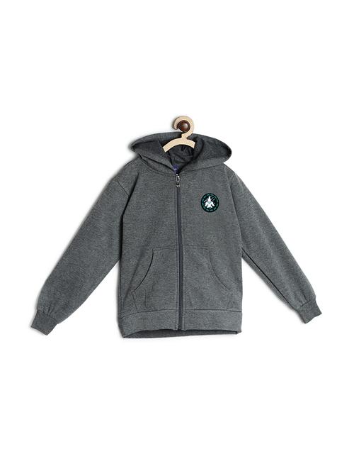 placement print hood neck sweatshirt - 17244495 - Very Small Image - 1