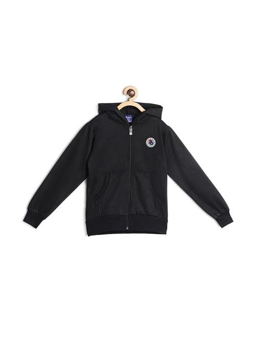 placement print hood neck sweatshirt - 17244503 - Very Small Image - 1