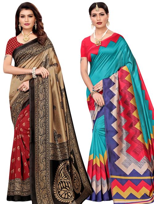 set of 2 pcs combos saree - 17244892 - Very Small Image - 1