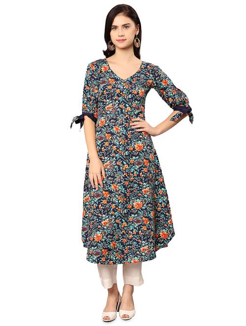 floral a-line kurta - 17245014 - Very Small Image - 1