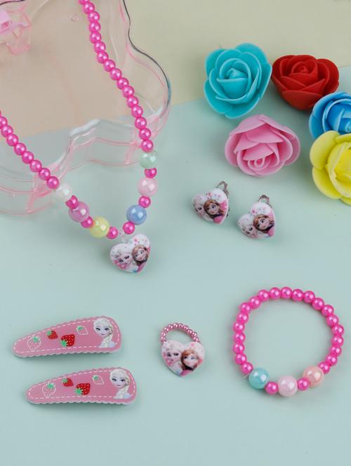 multi colored plastic necklace set jewellery - 17245793 - Very Small Image - 1