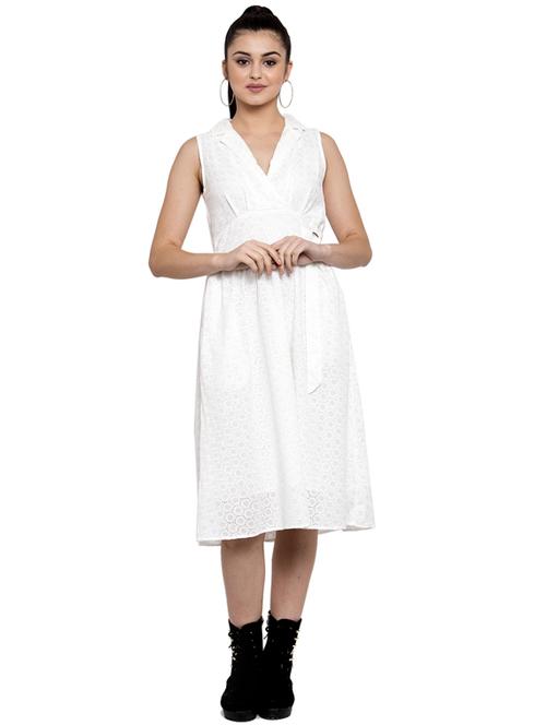 schiffli a-line dress - 17246397 - Very Small Image - 1