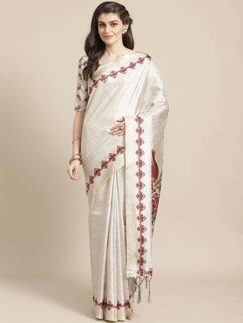 floral printed saree - 17246513 - Very Small Image - 1