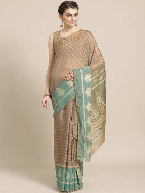 geometrical printed saree with blouse - 17246521 - Very Small Image - 1