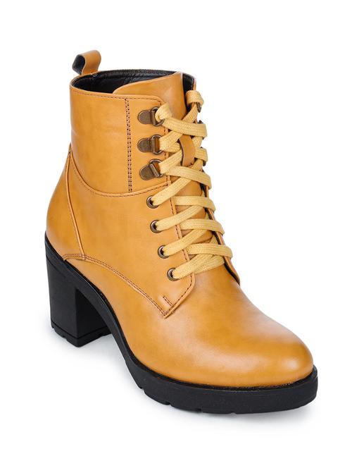 tan ankle lace up boots - 17246818 - Very Small Image - 1