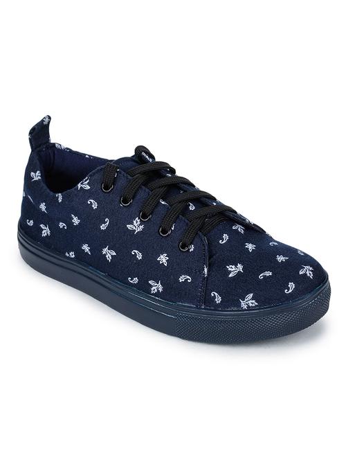 navy lace-up sneakers - 17246891 - Very Small Image - 1