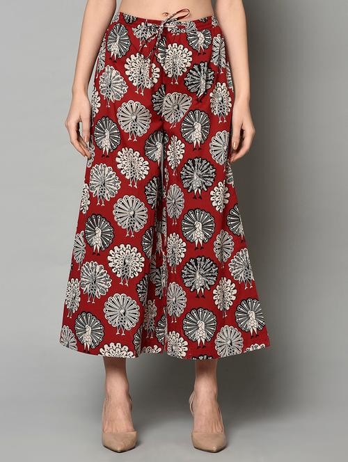 drawstring waist flared palazzo - 17246897 - Very Small Image - 1