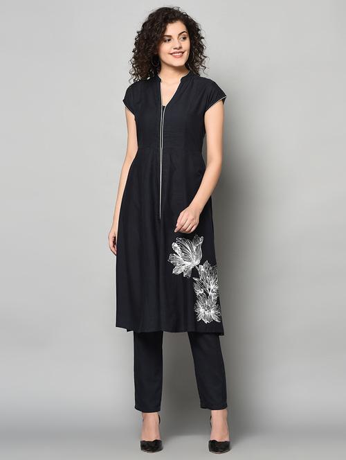 printed kurta pant set - 17246900 - Very Small Image - 1