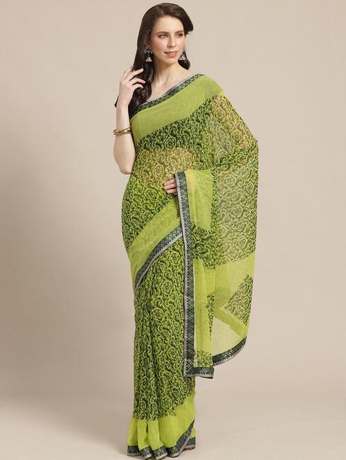 floral printed saree - 17247507 - Very Small Image - 1