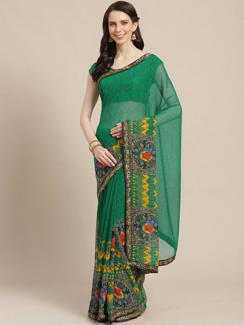 floral printed saree - 17247557 - Very Small Image - 1