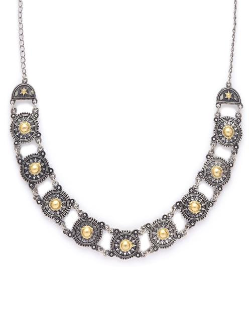 silver metal statement necklace - 17248962 - Very Small Image - 1