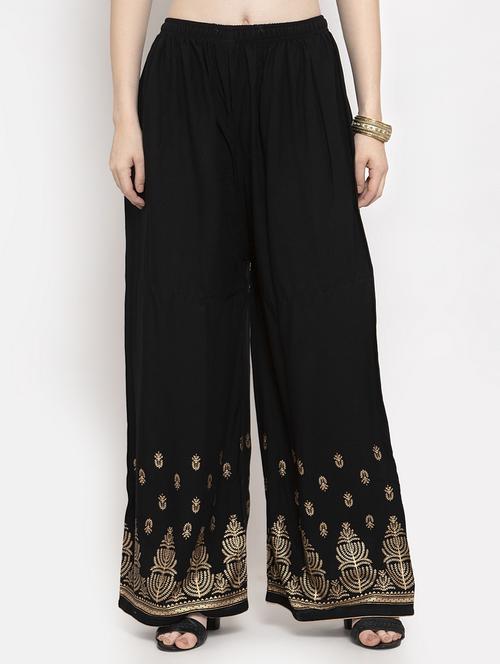 foil print hem palazzo - 17249693 - Very Small Image - 1