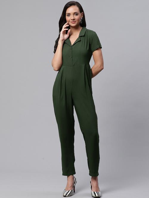 solid full leg jumpsuit - 17250658 - Very Small Image - 1