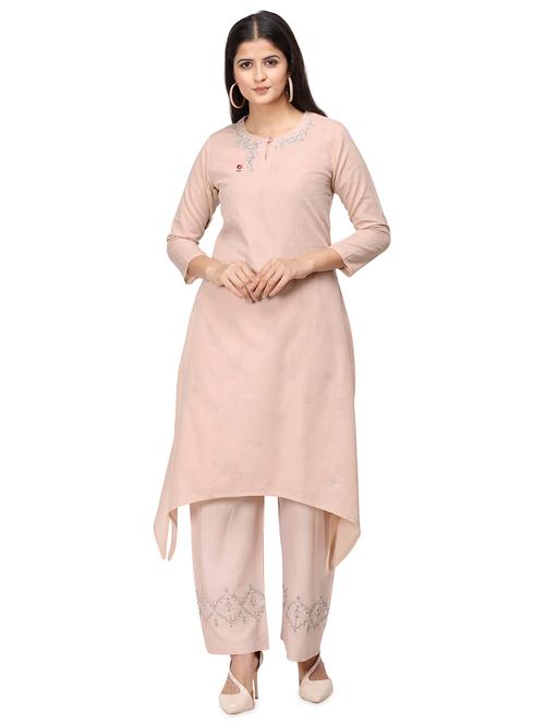 embroidered a-line kurta - 17251060 - Very Small Image - 1
