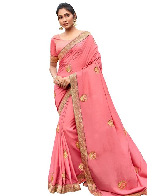 patchwork woven saree with blouse - 17252050 - Very Small Image - 1