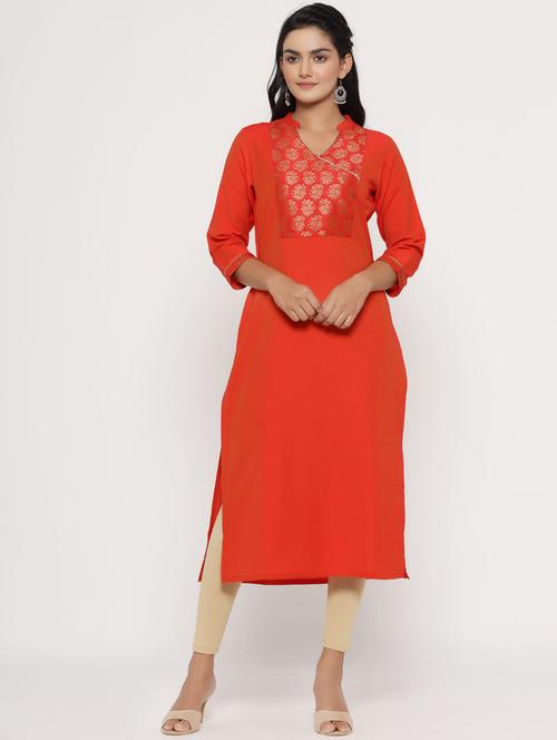 floral straight kurta - 17252075 - Very Small Image - 1