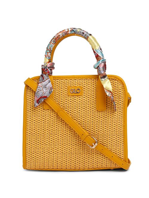 yellow leatherette (pu) handbag - 17252189 - Very Small Image - 1