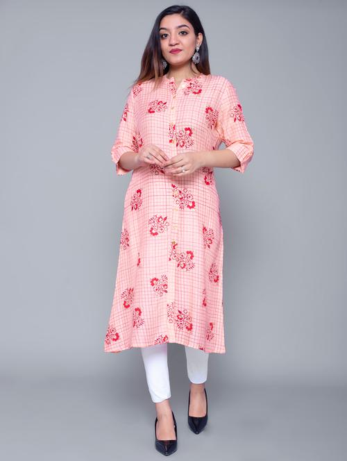 floral a-line kurta - 17252364 - Very Small Image - 1
