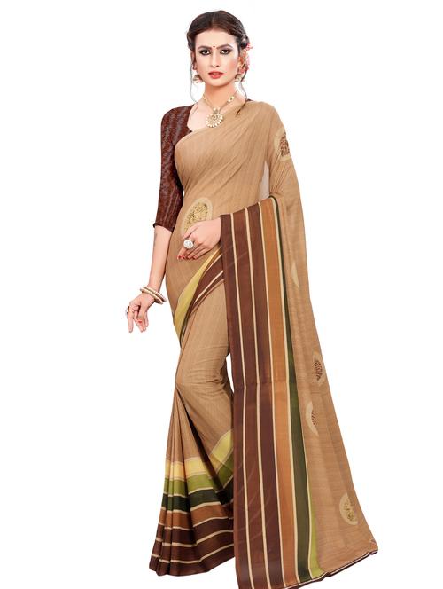 striped printed saree - 17252370 - Very Small Image - 1