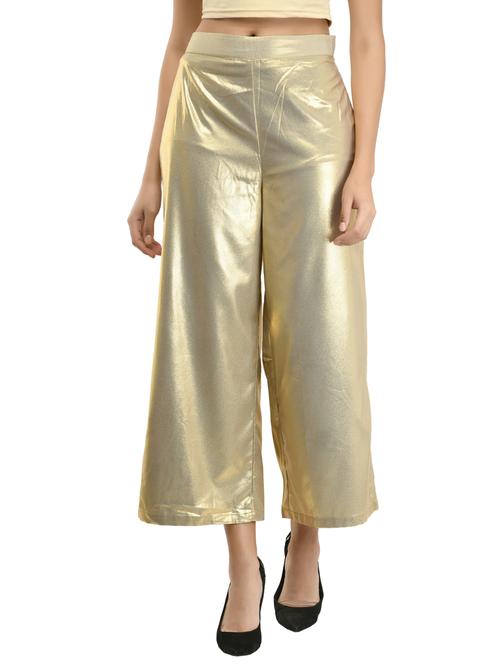 solid gold flared palazzo - 17252653 - Very Small Image - 1