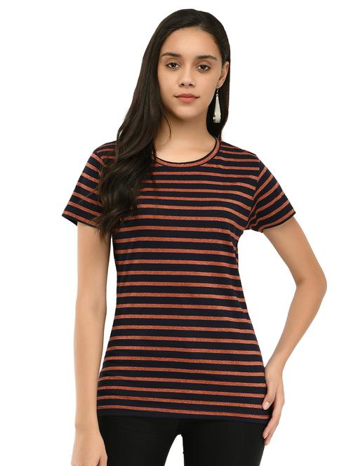 crew neck striped tee - 17252659 - Very Small Image - 1